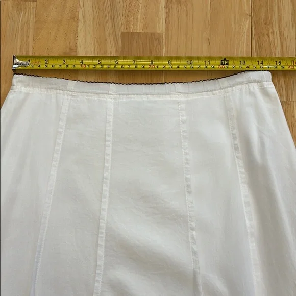 J. Jill White Cotton Skirt Button Embellishment - Picture 5 of 12